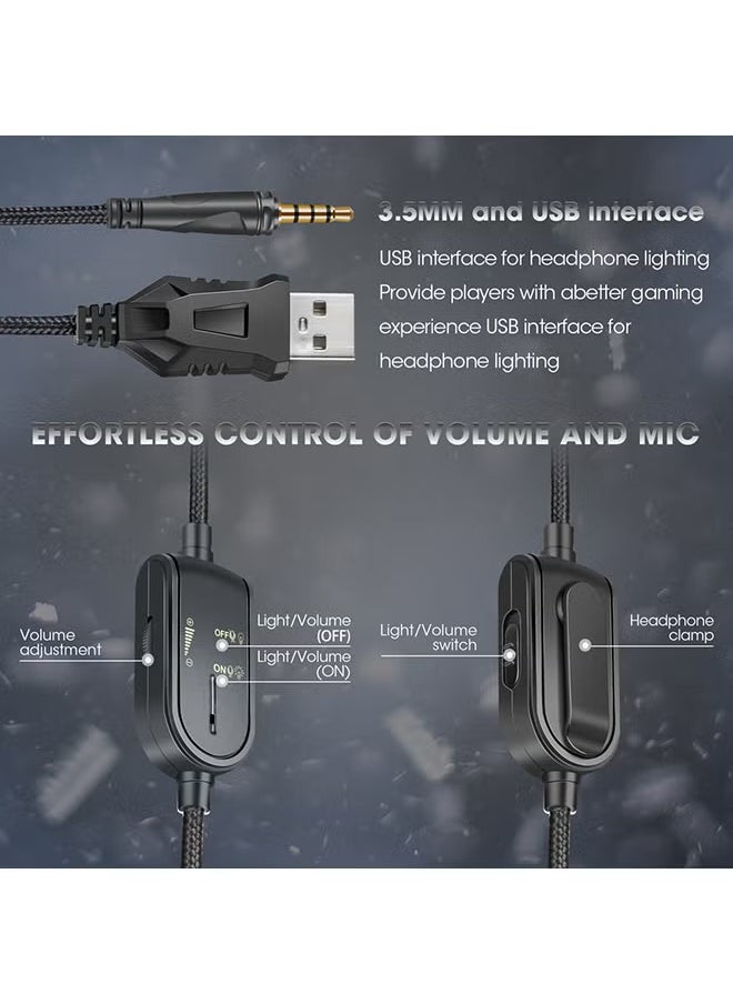 Wired Over-Ear Gaming Headphones With Mic For PS4/PS5/XOne/XSeries/NSwitch/PC