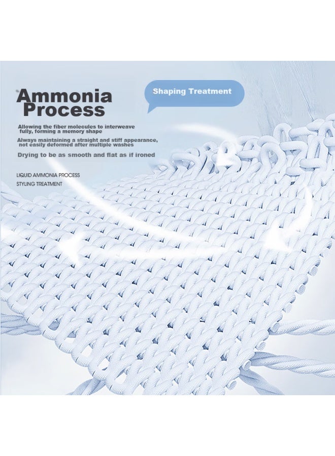 Firs Liquid Ammonia قميص لا يحتاج لكي، أكمام طويلة للرجال، كاجوال للأعمال، قطني بالكامل، قميص لا يحتاج لكي، أكمام طويلة مخططة باللون الأزرق الفاتح، المقاس 42 - Image 3