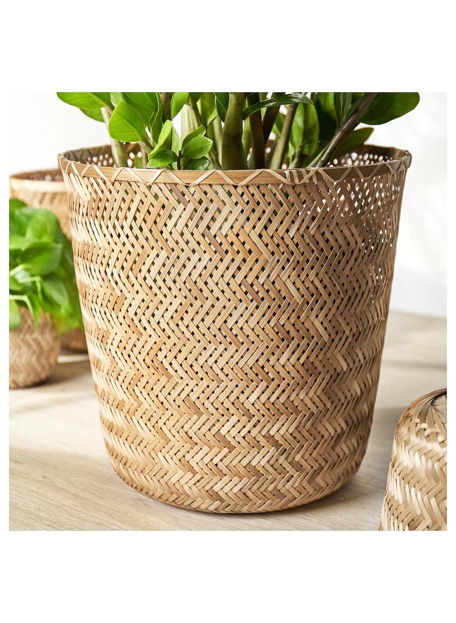 erorex Plant pot, handmade bamboo, 32 cm - Image 3
