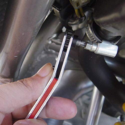 ANEX Ultra Low Profile Offset Ratcheting Screwdriver and Hex Wrench 90 Degree For Tight Area (Magnetic 9 Bits Set) Upwards Angled Head, Red - Image 2
