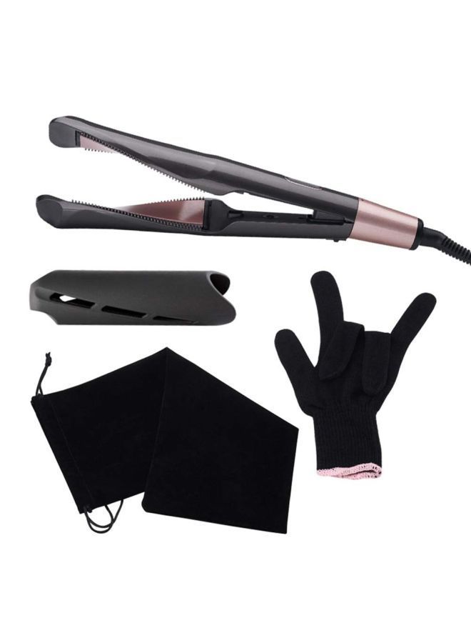 NIBEMINENT 2-In-1 Hair Straightener And Curler Black/Rose Gold 370x85x156millimeter - Image 3
