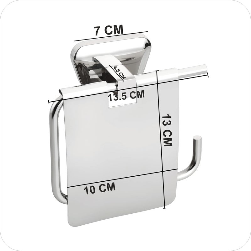 KANJAL Toilet Paper Holder for Bathroom Tissue Paper roll Holder Tissue Paper Hanger for Kitchen Bathroom Accessories (304 Stainless Steel,Chrome Finish,Anti-rust-34) - Image 3