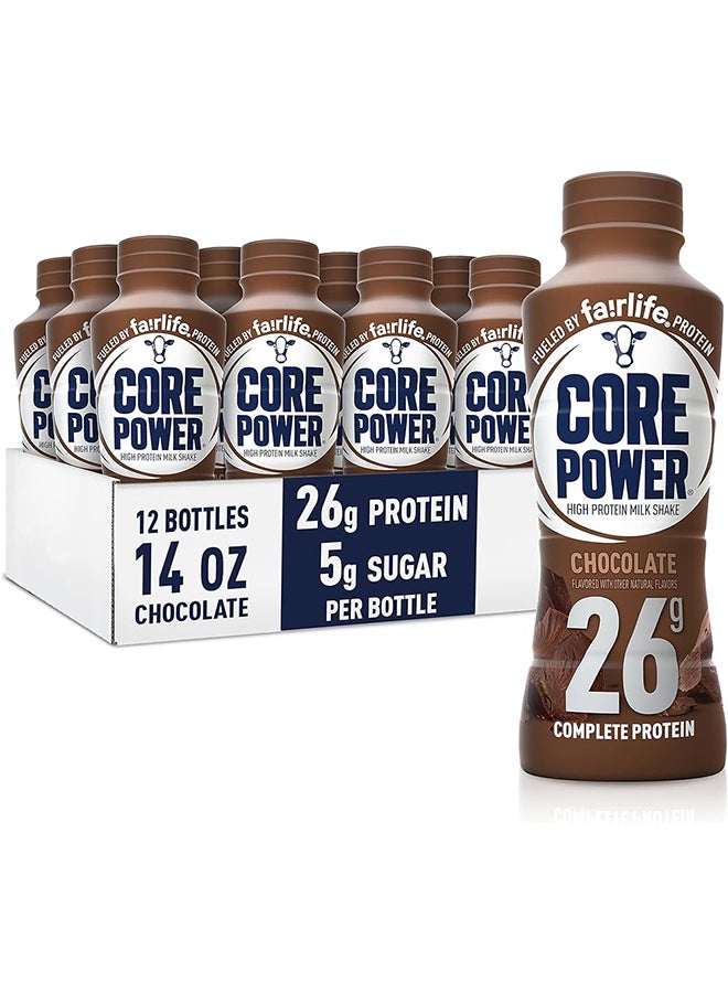 Fairlife Core Power High Protein Milk Shake Chocolate 414Ml, With 26G Protein, Pack of 12 - Image 3