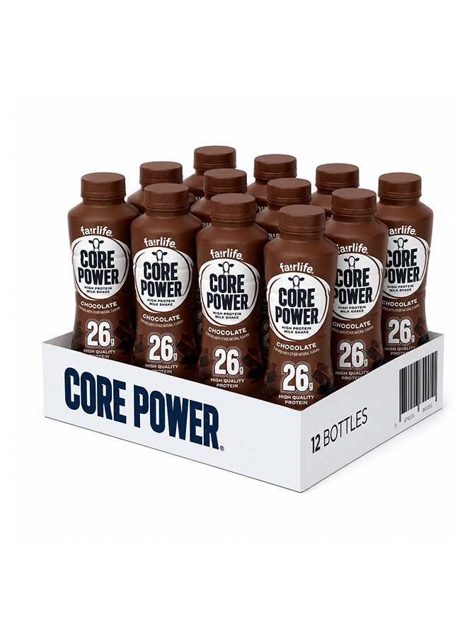 Fairlife Core Power High Protein Milk Shake Chocolate 414Ml, With 26G Protein, Pack of 12 - Image 1