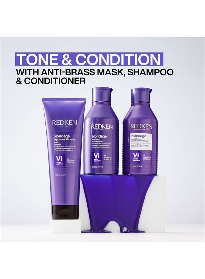 REDKEN شامبو ريدكن كولور إكستند بلوندج ديبوزيتينغ بنفسجي للشعر الأشقر، يحيّد درجات اللون النحاسي مع حمض الستريك، 33.8 أونصة سائلة - Image 4