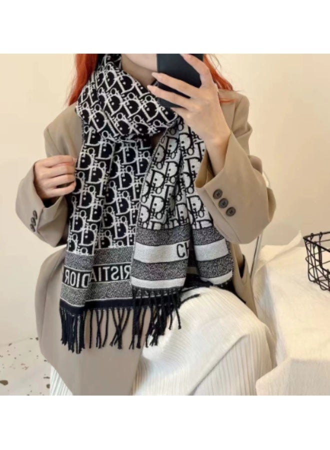 Reversible Letter-Print Scarf (Winter Edition)  - Image 3