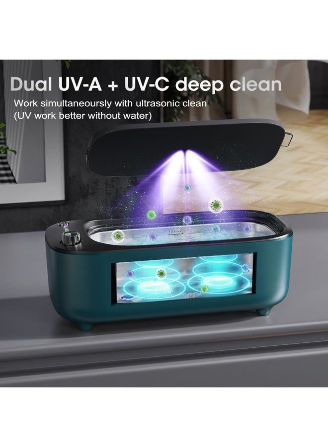THINNFOK Ultrasonic Jewelry Cleaner, Jewelry Cleaning Machine, Intelligent Variable Frequency 47KHz-50KHz, Professional Sonic Cleaner with UV for Rings, Glasses, Watches, Dentures - Image 4