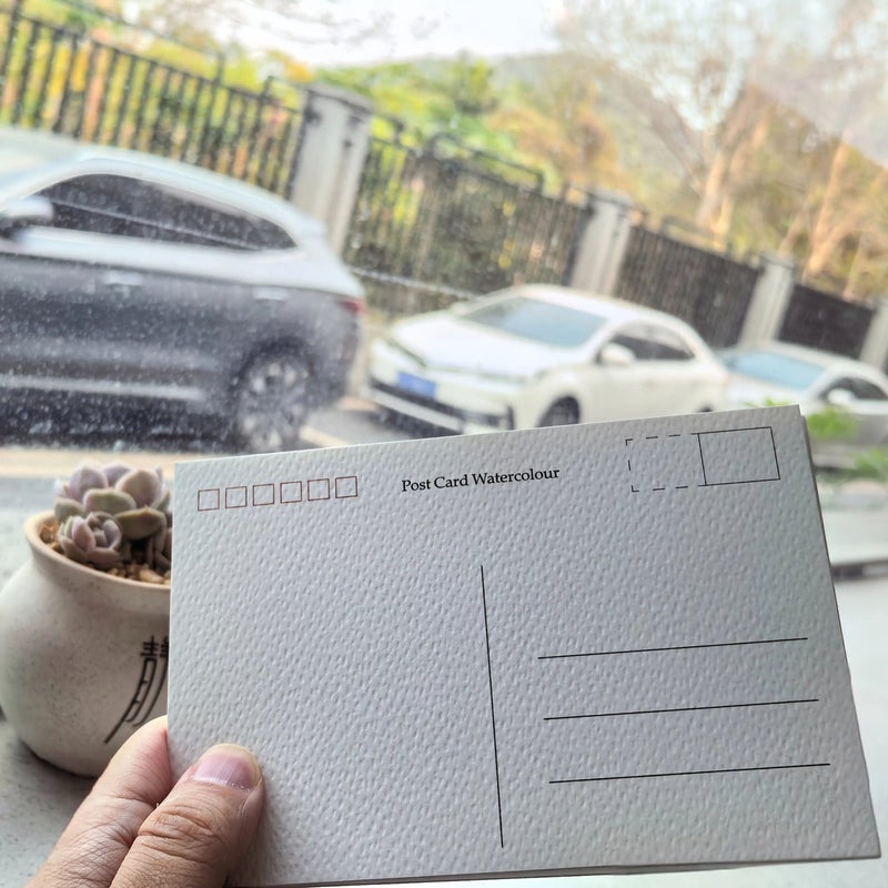 بطاقات بريدية مائية للفنانين، ورق غير مبيّض متوسط الحبيبات، 10 أوراق عالية الجودة مطبوعة، فن مصنوع يدويًا للرسم بالألوان المائية وصنع البطاقات - Image 3
