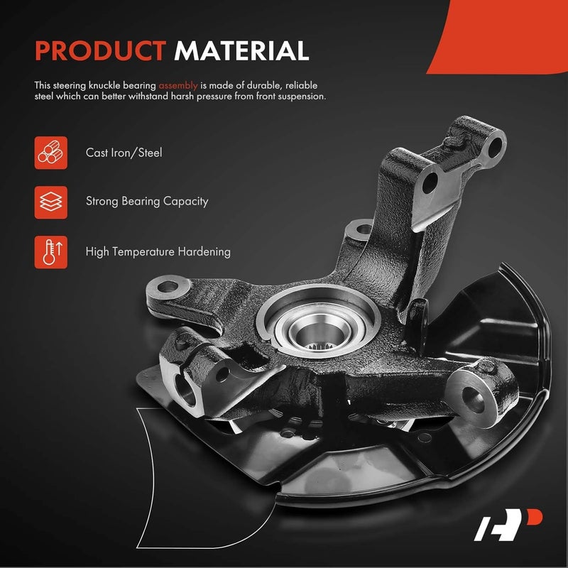 A-Premium Front Left and Right Steering Knuckle & Wheel Bearing Hub Assembly - Image 4
