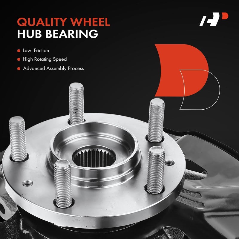 A-Premium Front Left and Right Steering Knuckle & Wheel Bearing Hub Assembly - Image 5