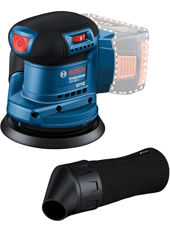 BOSCH Random Orbit Sander Gex 185 Li Battery And Charger Not Included 0 601 3A5 020 - Image 1