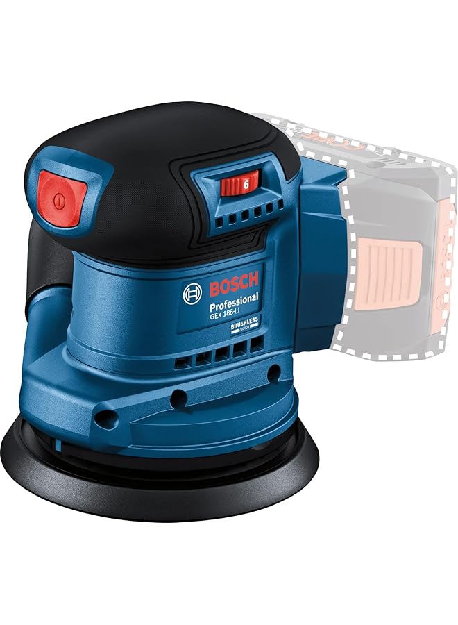 BOSCH Random Orbit Sander Gex 185 Li Battery And Charger Not Included 0 601 3A5 020 - Image 4