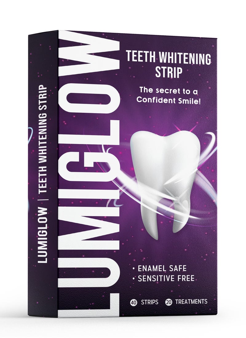 LUMIGLOW 40-Piece Lumiglow Professional Teeth Whitening Dental Kit | Glorysmile v34 Colour Corrector Purple Teeth Whitening Tooth Stain Removal Teeth Whitening Booster Purple Toothpaste 30 ml| Combo Pack  - Image 2