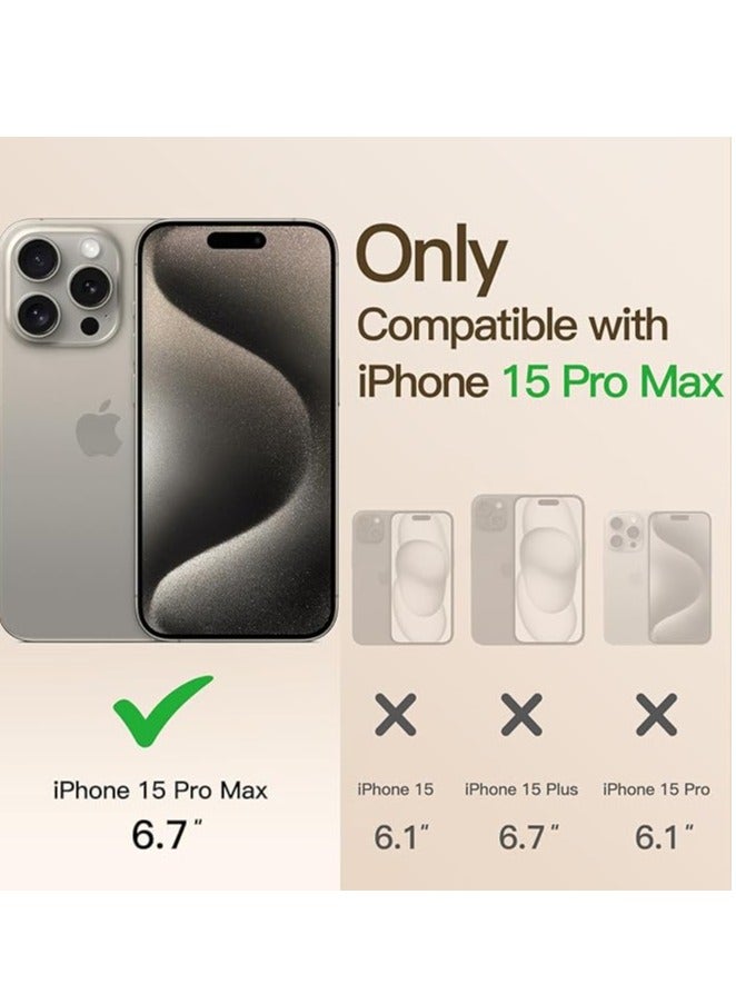 MIGOFAST Soft Clear Case for iPhone 15 Pro Max 6.7-Inch, Camera Lens Full Protection, Compatible with MagSafe Wireless Charging, Shockproof Electroplated TPU Phone Cover (Natural Titanium) - Image 2