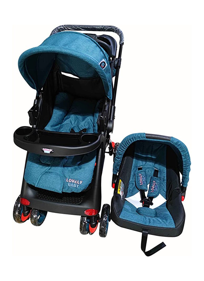 Lovely Baby عربة أطفال جميلة مع مقعد سيارة LB6622