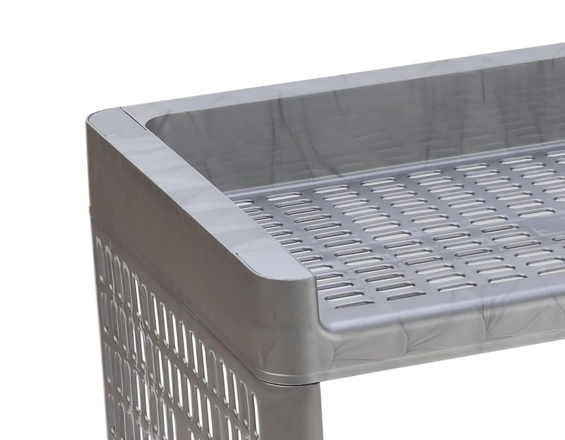 FOROLY 5Layer Multipurpose Plastic Basket Cart Portable Storage Solution for Any Space 5 Layer Silver - Image 5