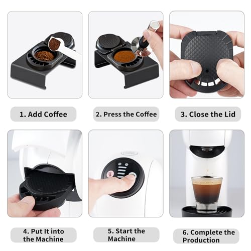 FOXNSK Reusable Capsule Adapter for Dolce Gusto, Refillable Coffee Capsule Converter with 41mm Tamper and Adapter Bracket Compatible for Piccolo XS/Genio S/EDG 305 - Image 4
