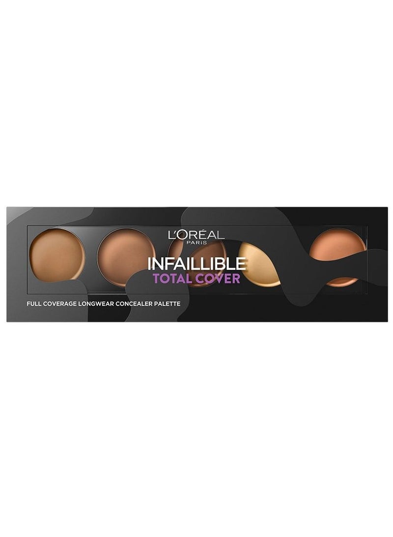 L'Oreal Paris Infallible Total Cover Concealer Palette - 02 Tan to deep