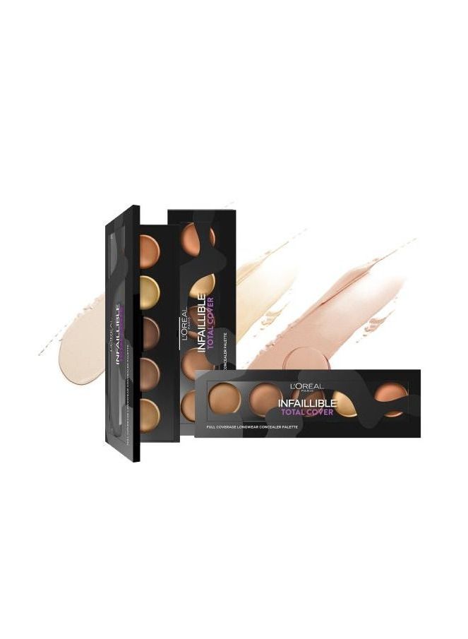 L'Oreal Paris Infallible Total Cover Concealer Palette - 02 Tan to deep