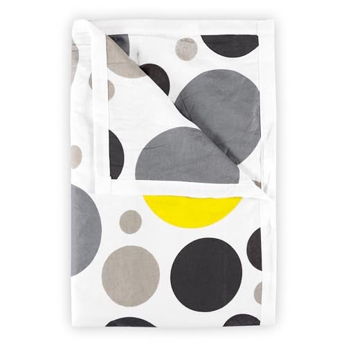 Divine Casa 100% Cotton Reversible Single Bed Dohar | Lightweight & Soft AC Blanket | Summer Quilt | 210 x 140 CM, Geometric Silver & Lemon - Image 2