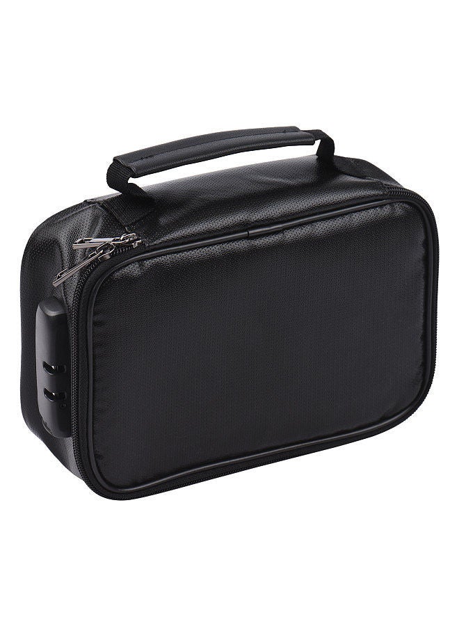 Generic Fireproof File Document Bag Safety Organizer with 3-Digit Lock Zipper Closure Fire & Water Resistant Money Pouch Multi-Layer Card Case for Home Office Travel Passport Certificates  - Image 1