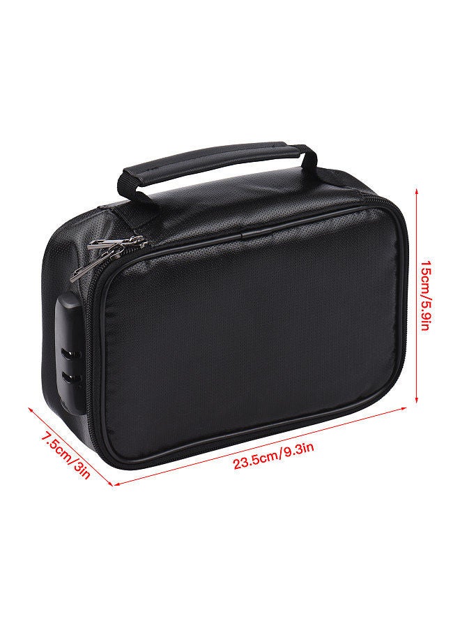 Generic Fireproof File Document Bag Safety Organizer with 3-Digit Lock Zipper Closure Fire & Water Resistant Money Pouch Multi-Layer Card Case for Home Office Travel Passport Certificates  - Image 4