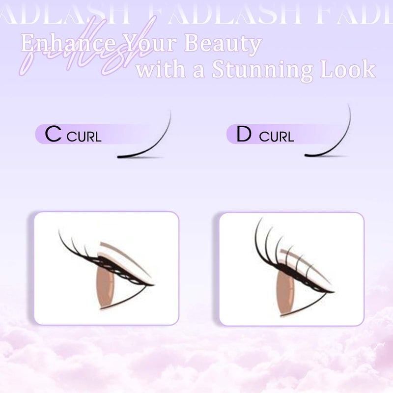 FADLASH Premade Lash Fans D Curl Premade Fans Eyelash Extensions 12D 0.07 Volume Lash Fans Premade Handmade Premade Lash Extensions Fans (12D-0.07D-16mm) Storage & transit friendly - Image 4