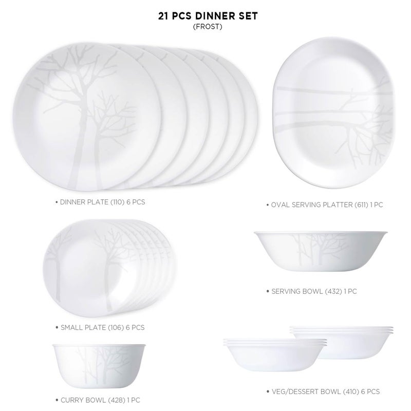 Corelle Corelle Asia Collection Gold Series 21 Pc Dinner Set - Frost  - Image 3