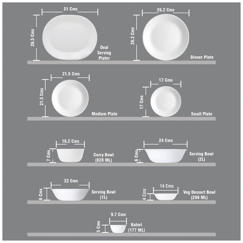 Corelle Corelle Asia Collection Gold Series 21 Pc Dinner Set - Frost  - Image 4