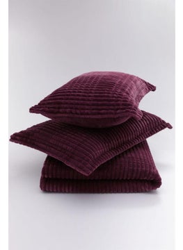 MERINOS Modern Line 3 Piece Blanket Set (Double) Chery  - Image 3