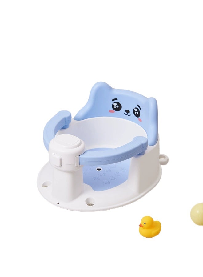 Baby Bath Soft Silicone Seat, Infant Lying Support Bathtub, Bathroom Anti-slip Safety Seat, Baby Bathing Essential, Icy Berry Pink Cute - Image 1