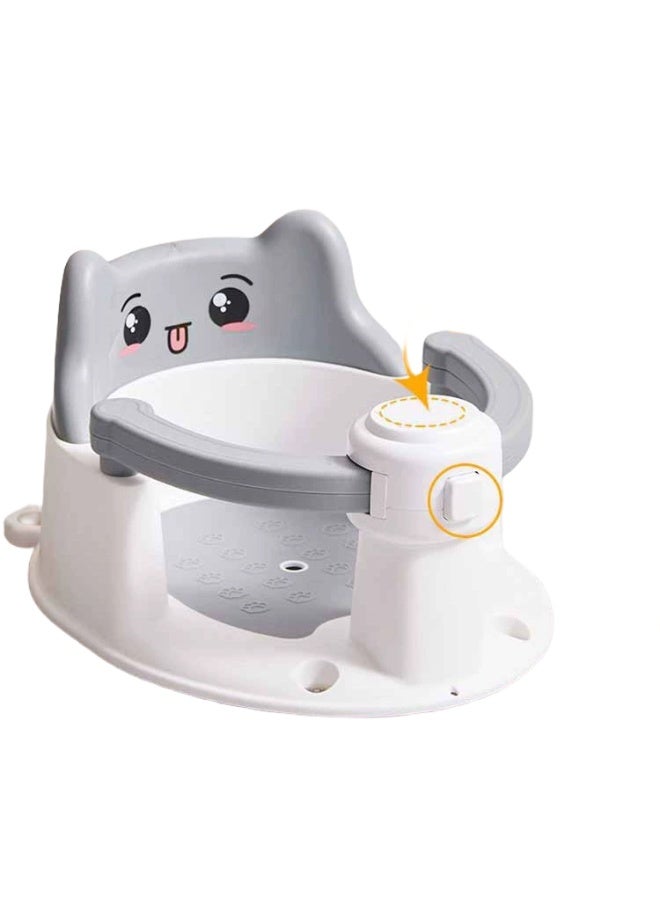 Baby Bath Soft Silicone Seat, Infant Lying Support Bathtub, Bathroom Anti-slip Safety Seat, Baby Bathing Essential, Icy Berry Pink Cute - Image 5