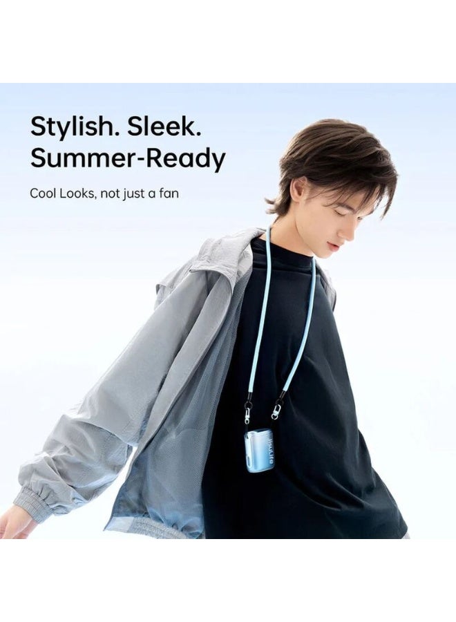 Jisulife Neck Fan Life 5 Necklace Wearable Belt Fan 4500Mah - Blue - Image 5