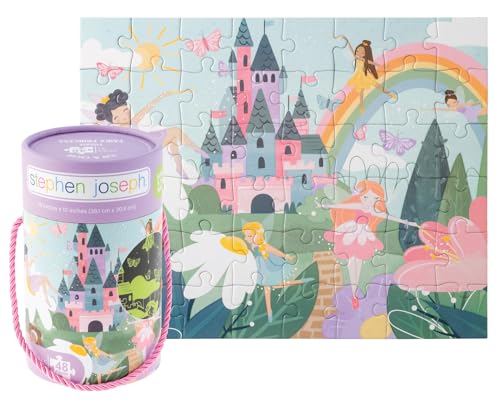 Stephen Joseph Glow in The Dark Puzzle Includes 48 Glow in The Dark Puzzle Jigsaw Puzzle for Girls Boys 3 Years Fairy Princess - Image 1