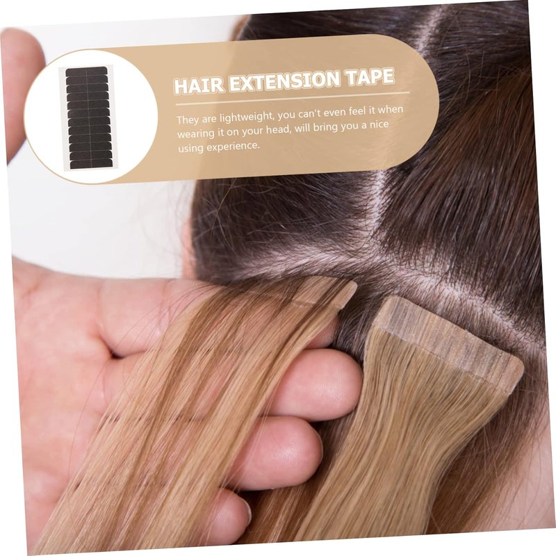 10 Sheets Human Hair Tape Goopatch Tape Hair Extensions Double-Sided Adhesive - Image 5