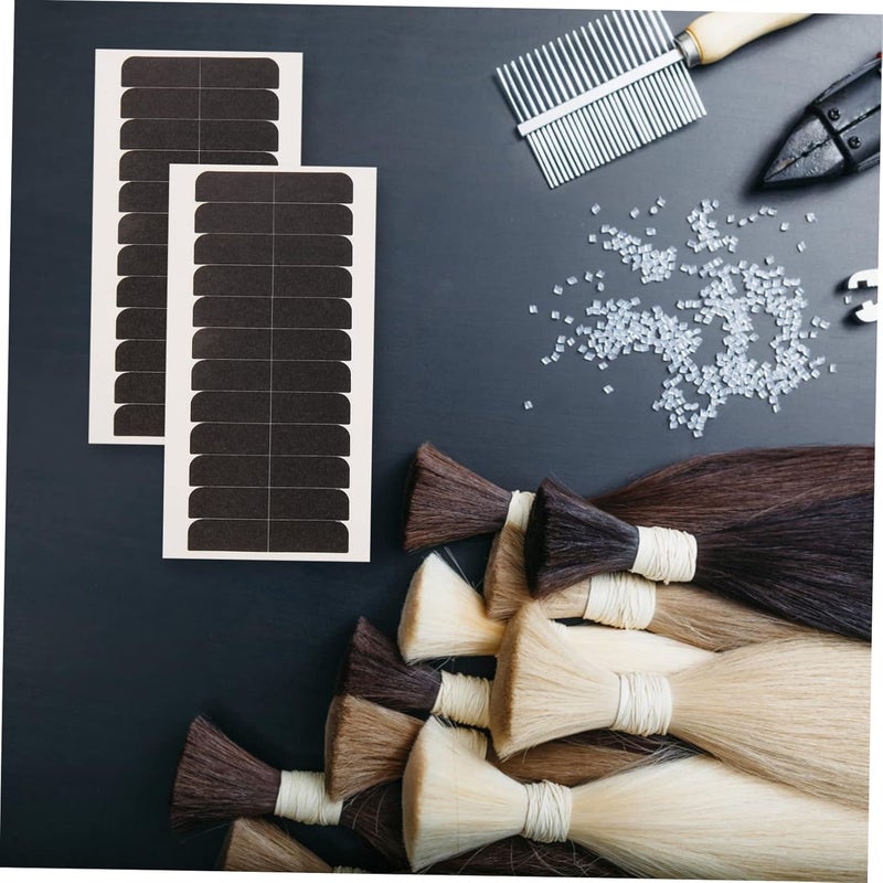 10 Sheets Human Hair Tape Goopatch Tape Hair Extensions Double-Sided Adhesive - Image 3