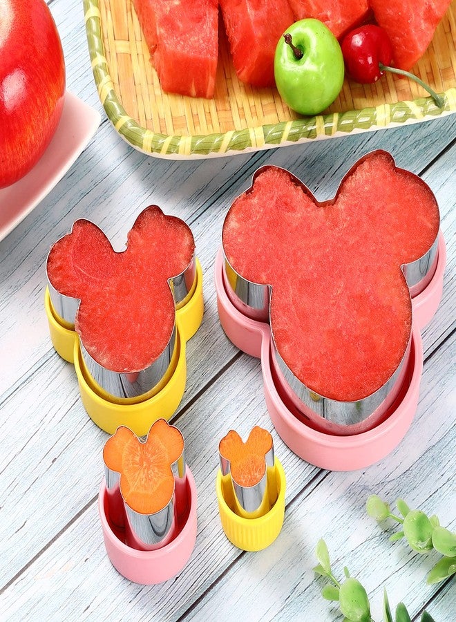 Elfkitwang Minnie Themed Cookie Cutters Set,Minnie Head Cartoons Shapes Cookie Cutter for Kids Sandwich Cakes Biscuits Vegetables Fruit Cutters Baking Mold(Assorted Sizes) - Image 5