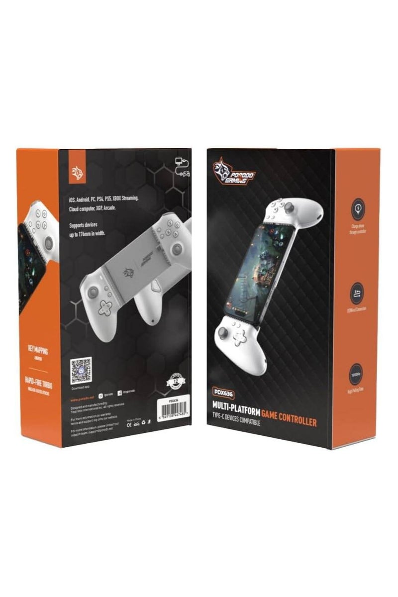 وحدة تحكم ألعاب محمولة مزودة بعصا تحكم بتأثير هول، وحدة تحكم هاتف لأجهزة iPhone/Android/الكمبيوتر اللوحي/iPad/Switch، لتشغيل Call of Duty وRoblox وXbox Cloud وPlaystation، وحدة تحكم ألعاب محمولة تعمل بالبلوتوث لأجهزة iPhone 16 و15 و14 و13 وSamsung و - Image 3