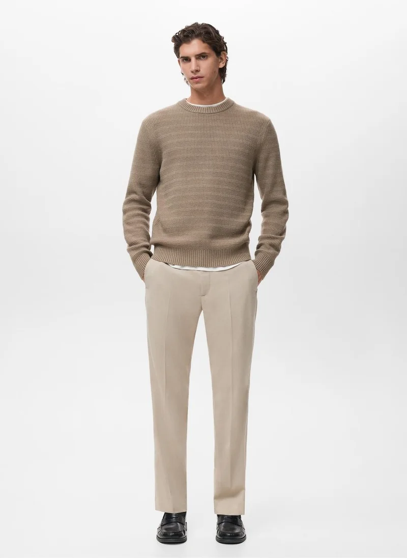 Mango Man Structured knitted sweater