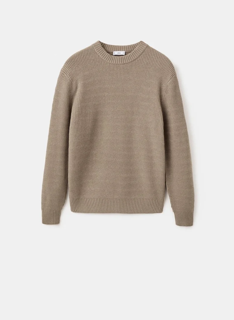 Mango Man Structured knitted sweater