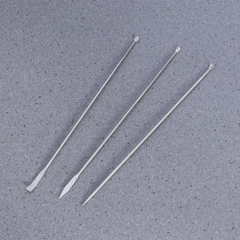 Hemobllo Stainless Steel Lab Spatula - 6 Pcs Micro Lab Sampling Scoop Double Ended Micro Spatula Experiment Spoons Mixing Spatula Reagent Laboratory Sampling Scoop Set - Image 3
