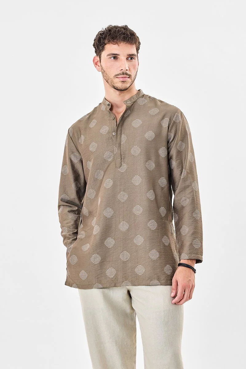 SNITCH Crushed Mandarin Kurta Shirt