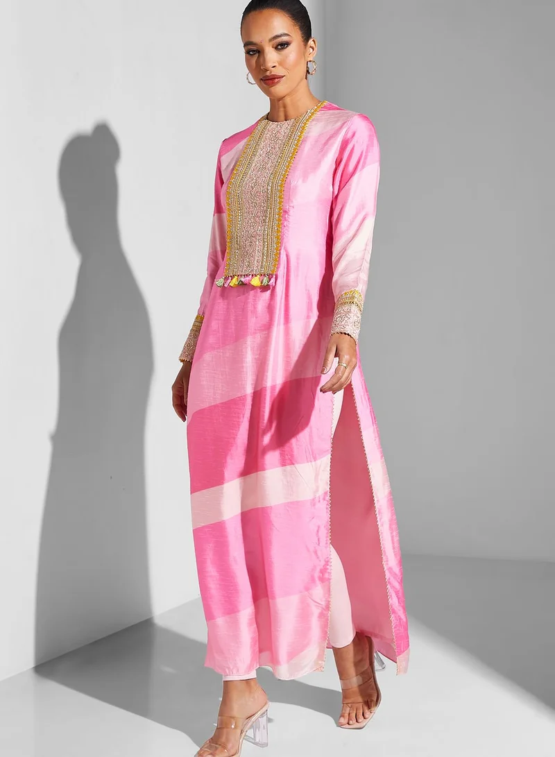 masaba Color Block Side Slit Kurti