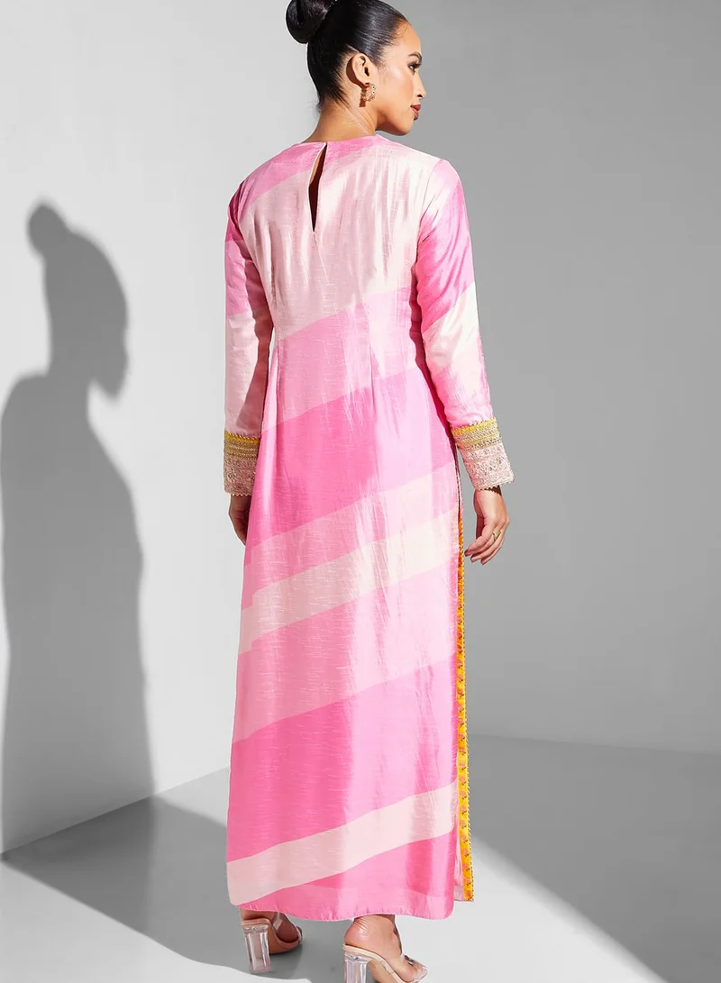 masaba Color Block Side Slit Kurti