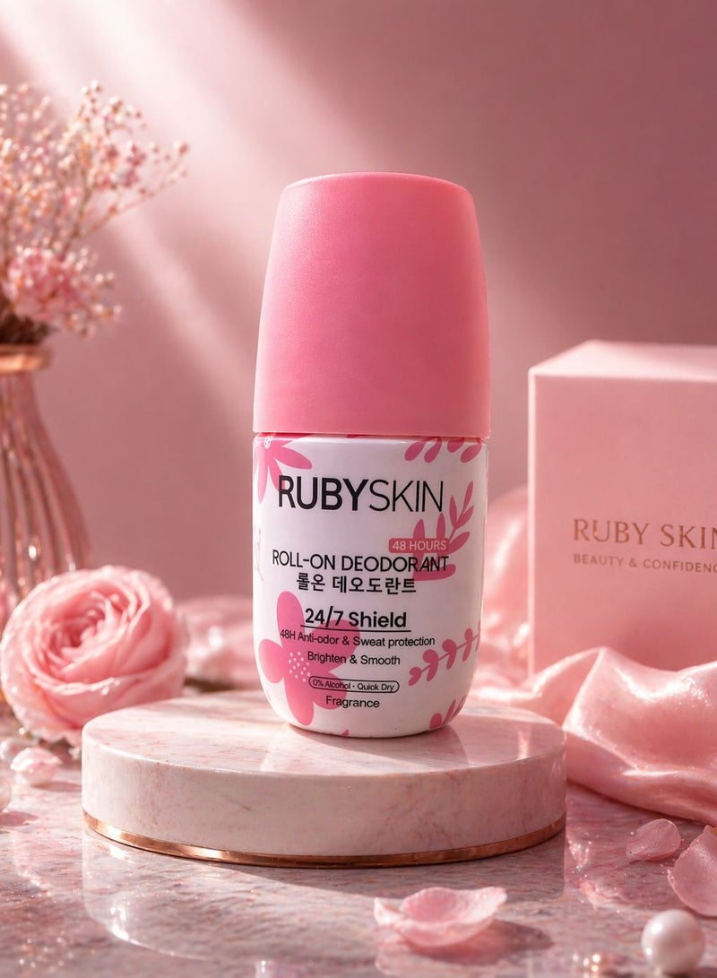 Rubyskin Roll On Deodorant  24/7 Shield With Niacinamide - Image 1