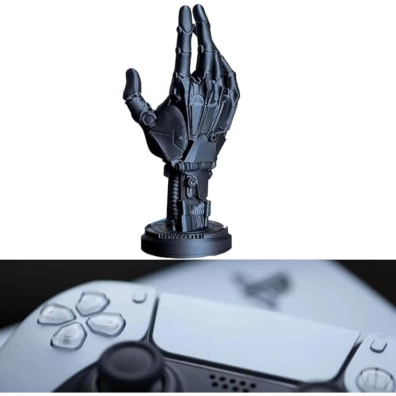 حامل وحدة تحكم الألعاب ALMEKAQUZ لPS5 و PS4 وإكس بوكس سيريس وسويتش ديكور سطح المكتب، حامل وحدة تحكم روبوت سيبر بانك، علاقة سماعة رأس، هدية للاعبين - Image 2