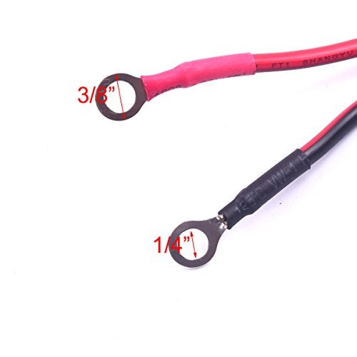 Ekylin Premuim Car Cigarette Lighter Male Plug to Raw Cable Eyelet Terminal Extension Adapter 15FT/15A Heavy Duty Auto Power Supply Cord DC Wire for Electronics Inverter LED Lights Vacuum 12V/24V Devices - Image 2