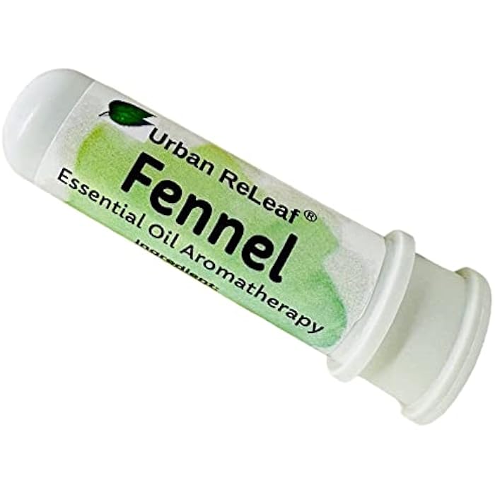 Urban ReLeaf Fennel Essential Oil Aromatherapy Nasal Inhaler — Pure Undiluted Herbal Oil, Easy Open Snap Top. Made in USA. Alcohol-Free. No Mess. Pocket Size. - Image 1