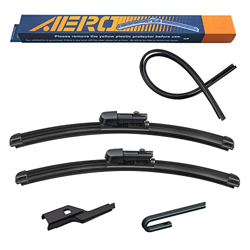 AERO Avenger 24"+21" Premium All-Season Windshield Wiper Blades with Extra Rubber Refills OEM Replacement for Chevrolet Chevy Malibu 2012-2008 Traverse 2017-2009 GMC Acadia 2010-2007 & More (Set of 2) - Image 1