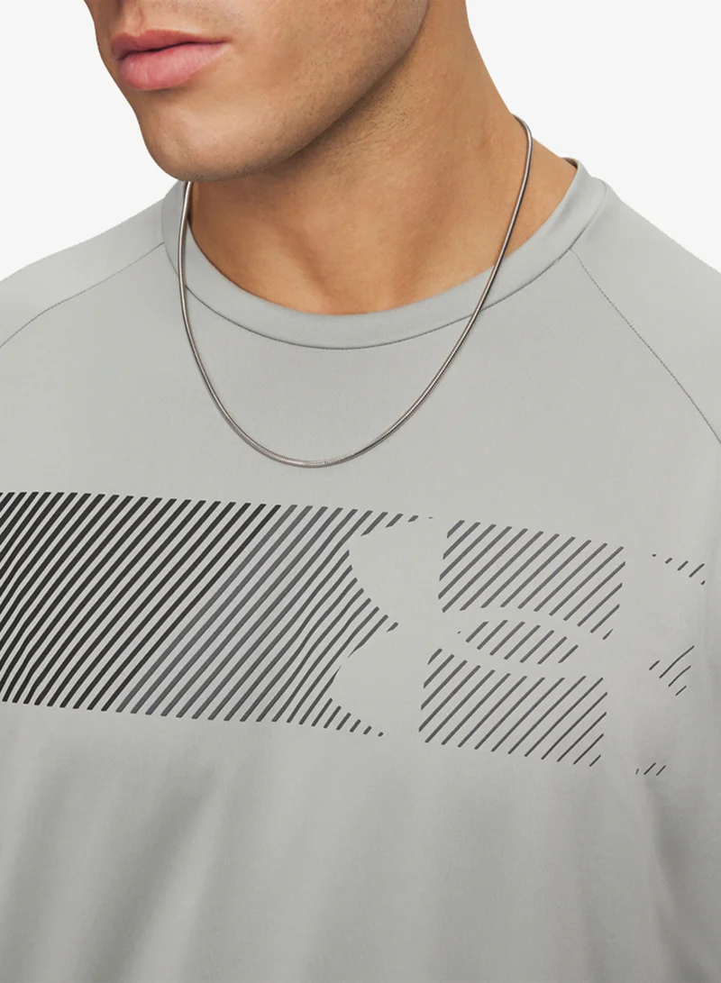 Under Armour Titanium /  / Black Tech Graphic T-Shirt for Men | Best Price UAE